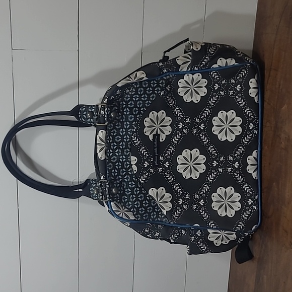 EUC Petunia Pickle Bottom It's A Small World Backpack Medium Tote Women's Bag - Picture 1 of 14